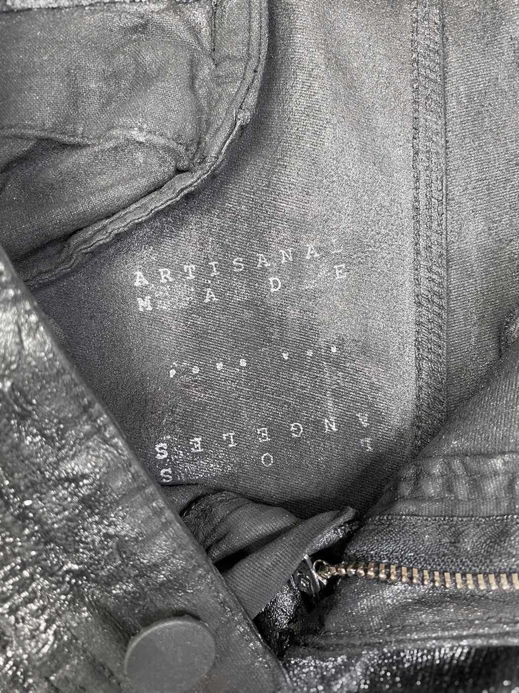 Vulcanized Rubber Heavyweight Quad-Cargo Utility Pant Interior Detail FOURYOU