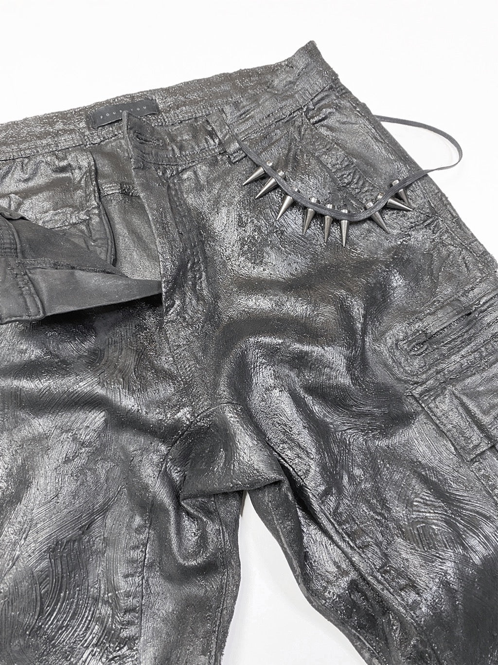 Vulcanized Rubber Heavyweight Quad-Cargo Utility Pant Front Cover FOURYOU