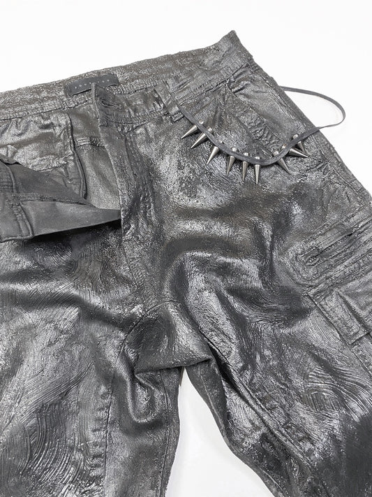 Vulcanized Rubber Heavyweight Quad-Cargo Utility Pant Front Cover FOURYOU