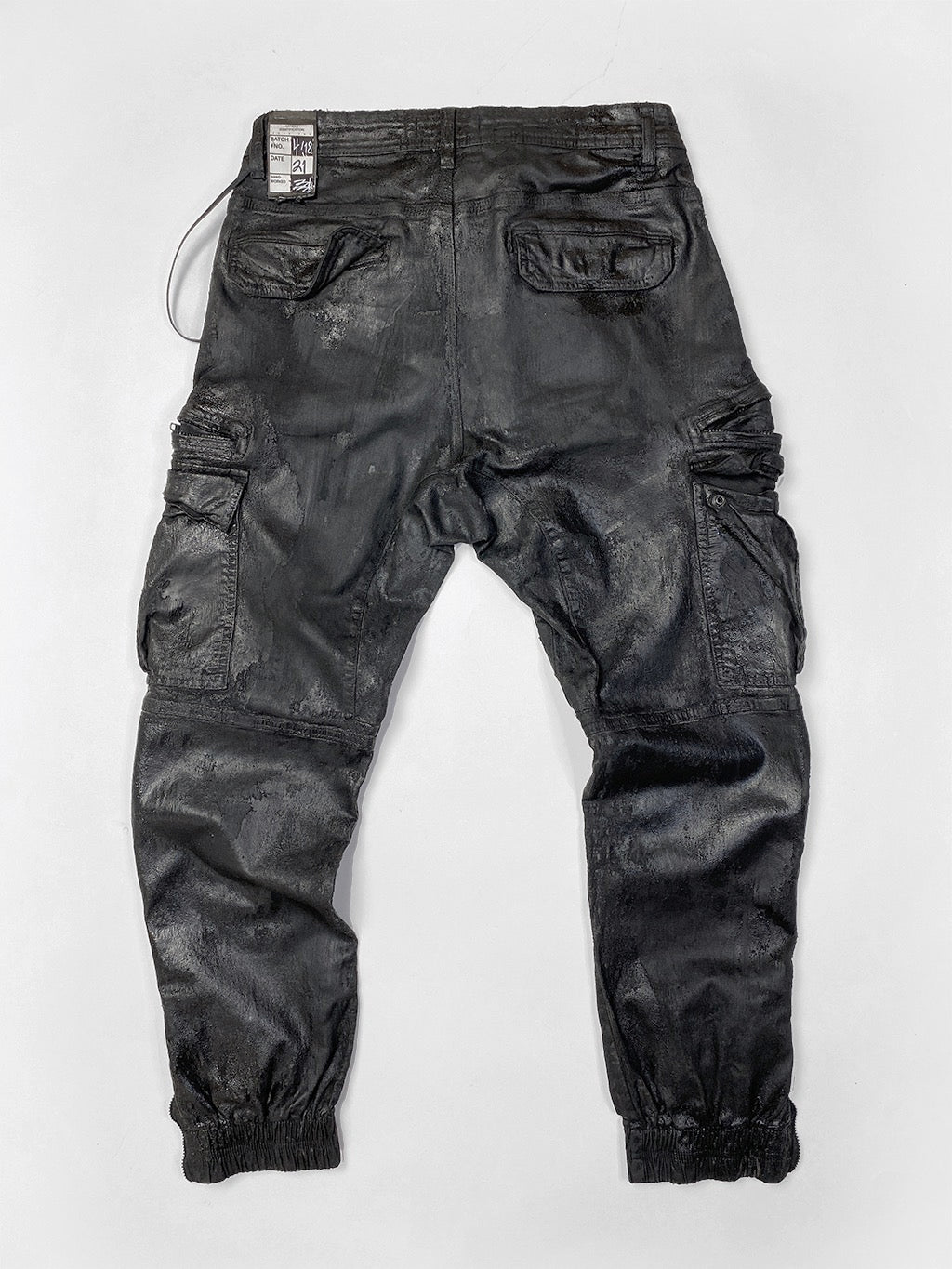 Vulcanized Rubber Heavyweight Quad-Cargo Utility Pant Back FOURYOU