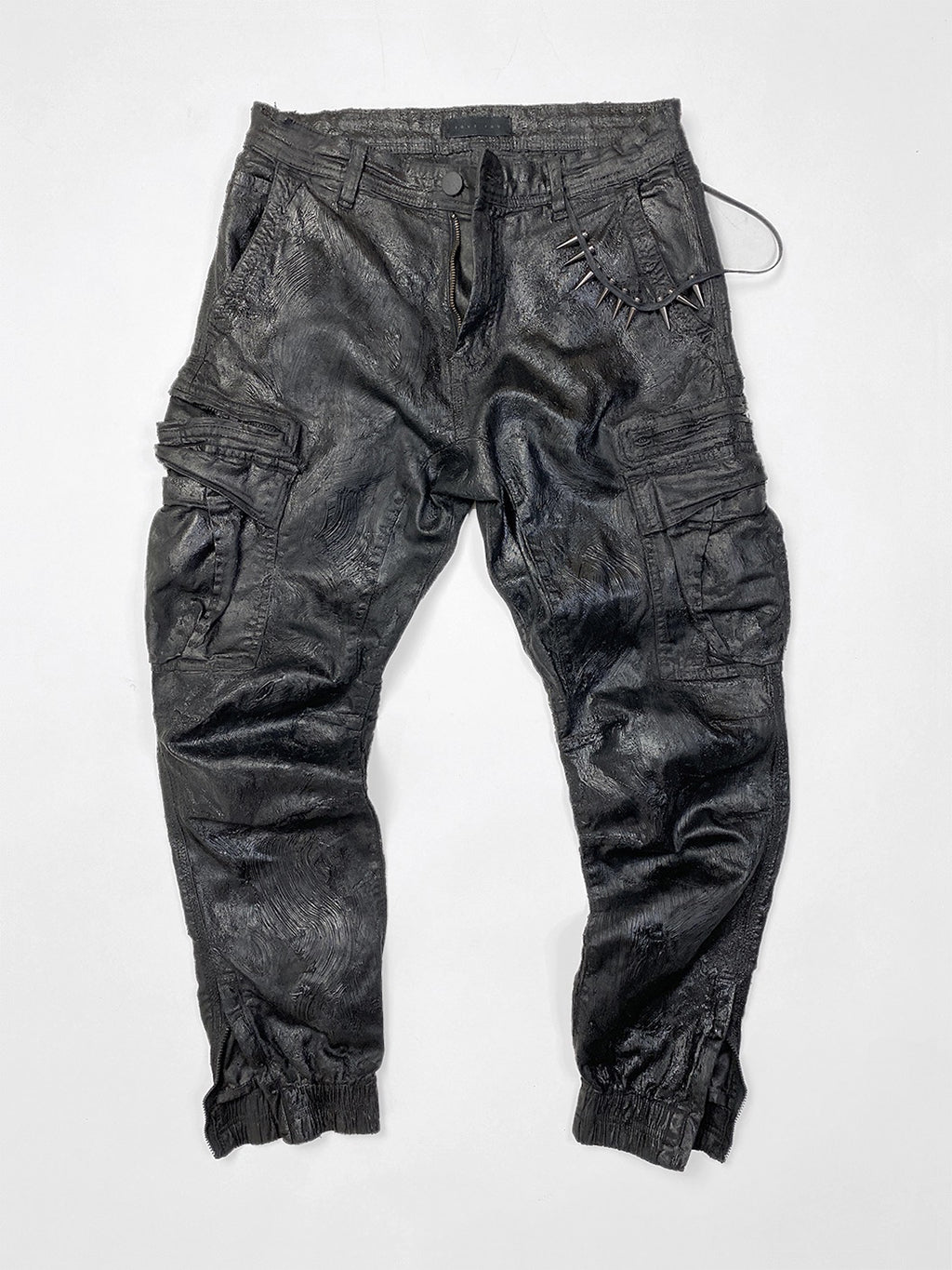 Vulcanized Rubber Heavyweight Quad-Cargo Utility Pant Front FOURYOU